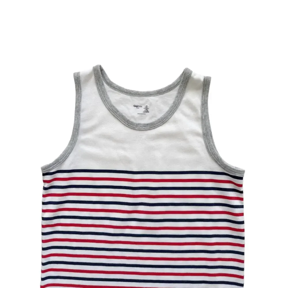 Gap Red, White + Blue Stripe Tank Top Size 8